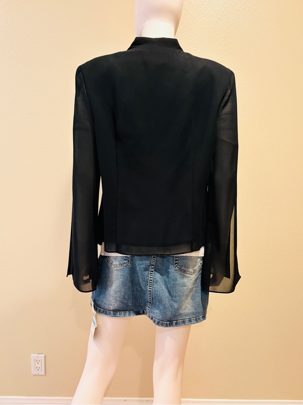 Caliendo Black Evening Cocktail Dress Jacket NEW Womens Size 16 Large Beaded - Picture 7 of 16